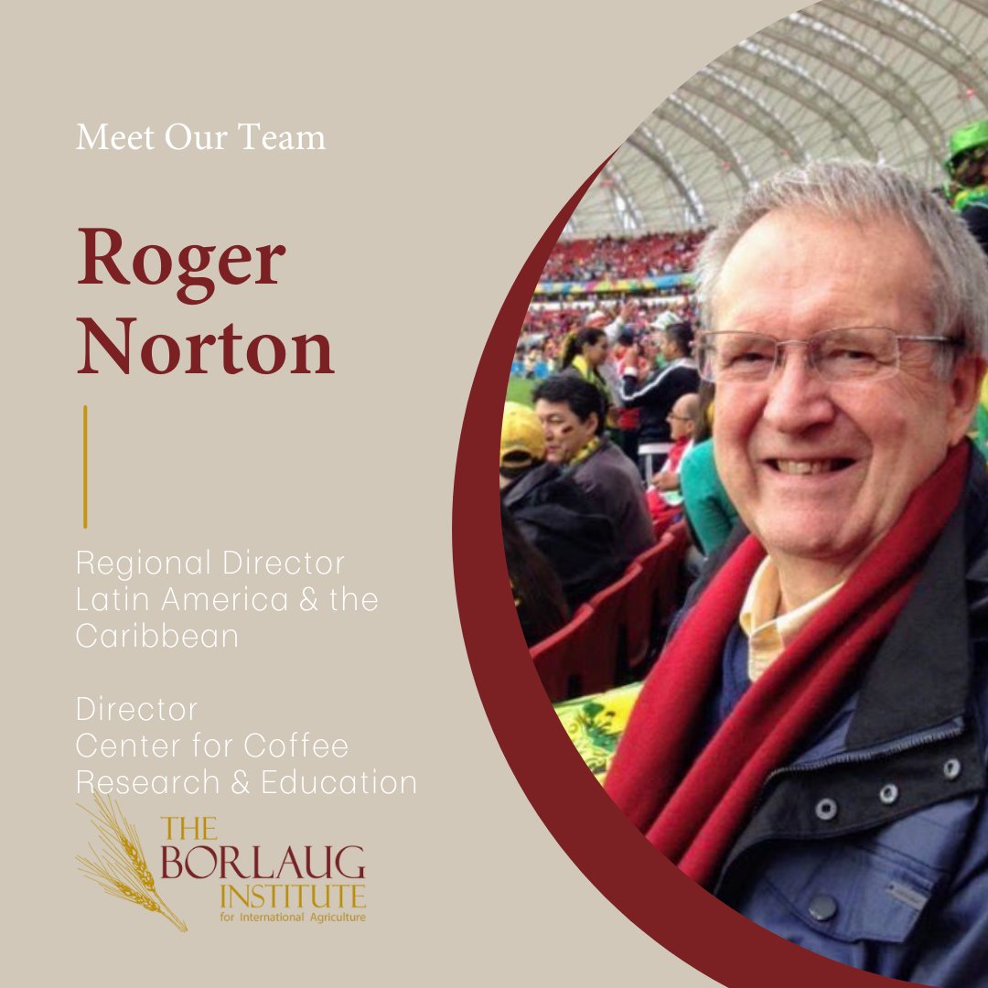 BorlaugTAMU's tweet photo. Meet Dr. Norton!

Dr. Norton is currently serving as the Director of both the Latin America &amp; the Caribbean Region as well as @tamucoffee. He is a professor with @ageconomics and has happily been a part of the Borlaug Institute family since 2012.

#meetourteam #staffhighlights https://t.co/d32ocT02oX