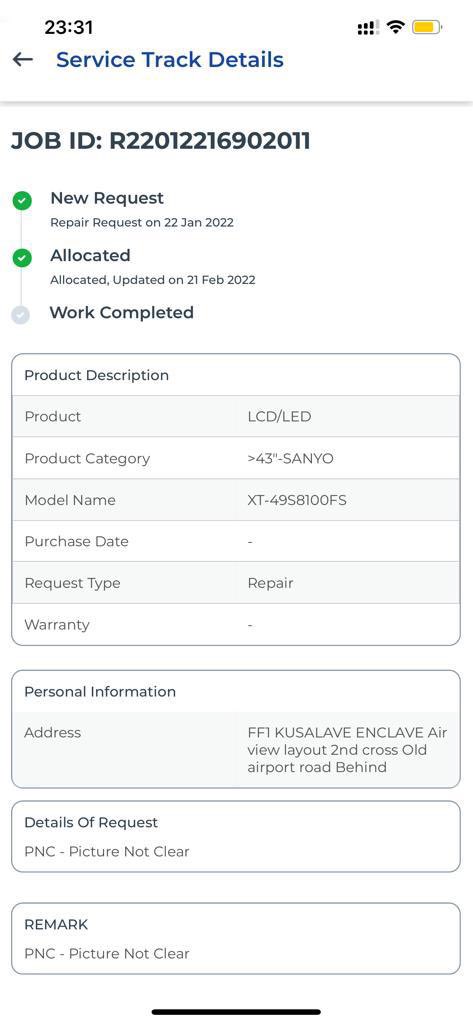iamvivisingh's tweet photo. Worst AMC service support by @PanasonicIndia and Bangalore Area Service Manager Mr Manjunath Gowda. Only fake promises and lease bothered about customers. Only looting people by charging 7000 on AMC with no service. https://t.co/zMT6kl3wEN