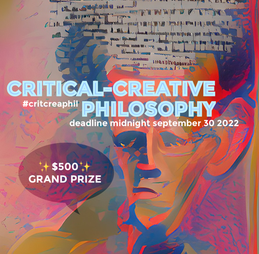 We are live!!

Critical-Creative Philosophy is a half-year jam running from the beginning of March 2022 until the end of September 2022. Participants are asked to create a “critical-creative” piece based on a canonical work of philosophy. More information downthread ⬇️⬇️⬇️