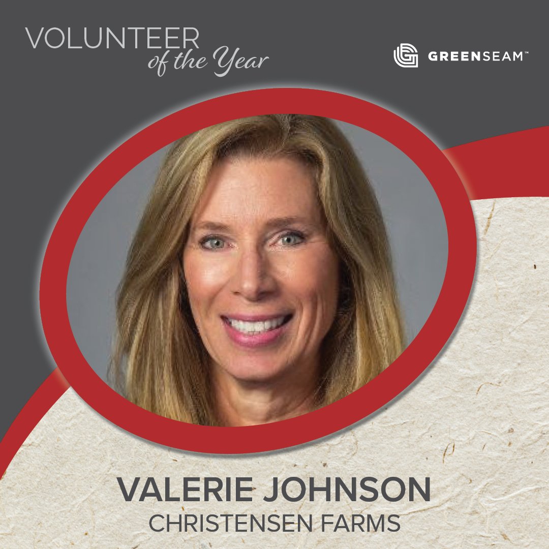 Help us celebrate Valerie Johnson (<a href="/CF_Farms/">Christensen Farms</a>), <a href="/GreenSeamRegion/">GreenSeam</a> Volunteer of the Year award recipient! Get your Annual Meeting tickets today: bitly.com/GMGannual