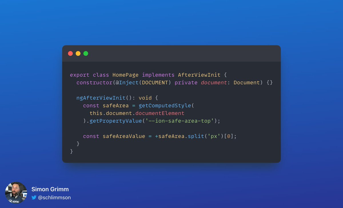 schlimmson's tweet image. 🔥 Tip: You can actually get the value of a CSS variable from code like this!
Pretty helpful especially when you need to calculate specific values inside a directive to make animations work!