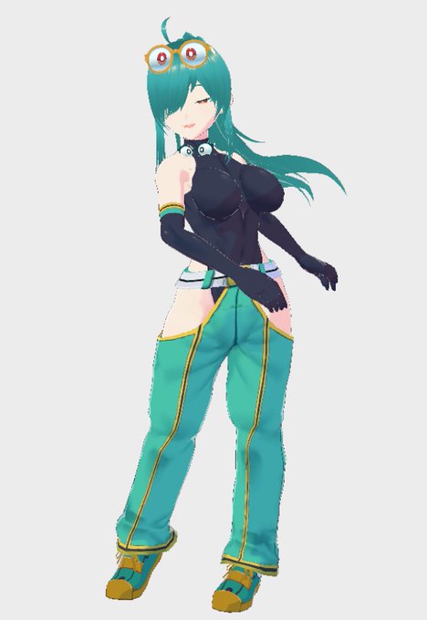 ブイロイドで
月わにさん3Ⅾ ポニテ衣装も作ってみたよ♪ 