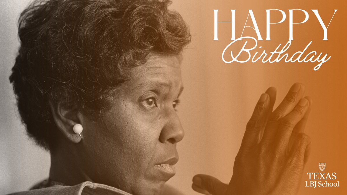 Happy birthday, #BarbaraJordan!🎂

Pay tribute to the life + legacy of former congresswoman and #LBJSchool teacher at one of the #BJNF2022 events.

RSVP now - bit.ly/BJNF2022Events