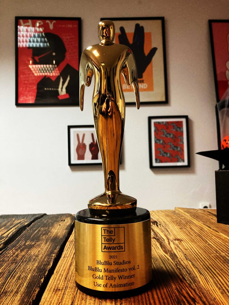 kurekblublu's tweet photo. The Golden Telly for our "Manifesto vol. 2". For those who haven't seen it yet --> https://t.co/B7g3pkHxAG https://t.co/FS5trBPtA2
