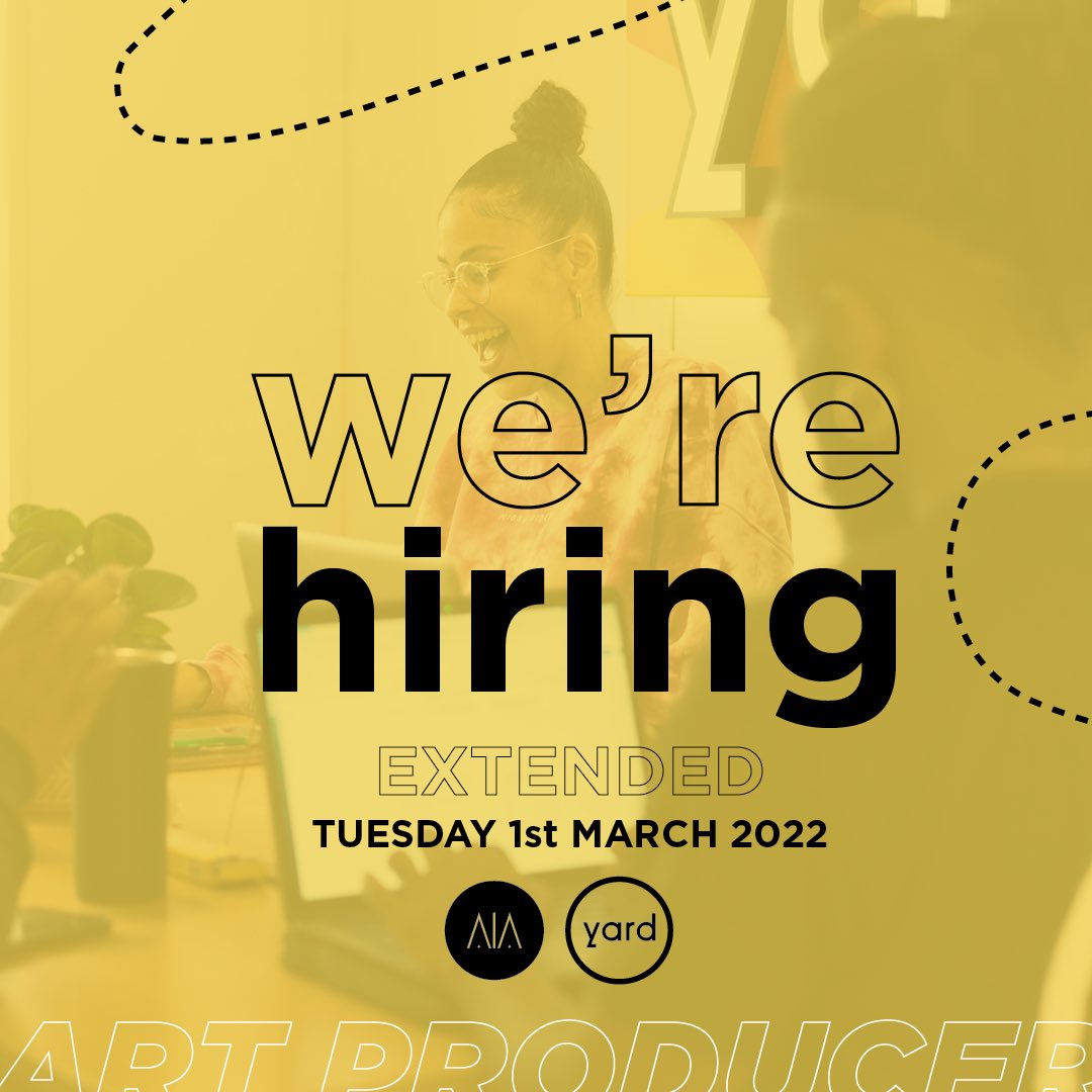 📢 YOU NOW HAVE UNTIL 1st MARCH to apply for our YARD Arts Producer role 📢

You’ll be leading on our Associate Artist initiatives, helping develop an experimental arts school, and working on a number of projects which support, nurture and platform artists in the West Midlands.