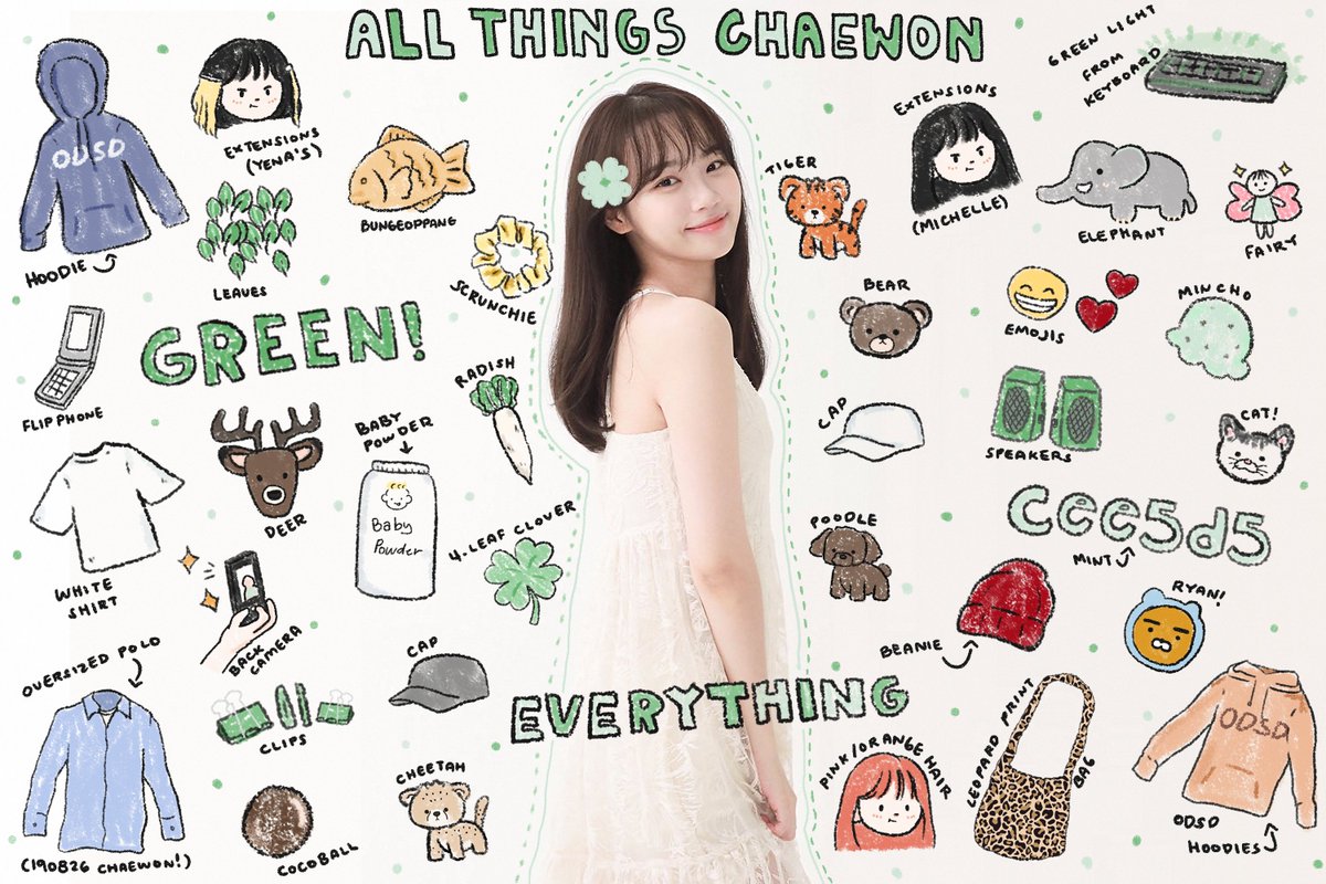 melonchaewon's tweet image. Things that remind y'all of chaewon 🍀