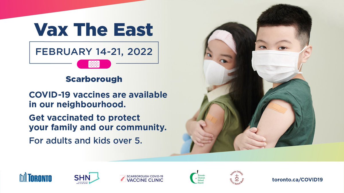 Happy #FamilyDay! What better way to mark the occasion than to get your #COVID19 vaccine together for the best protection? #VaxTheEast continues with many opportunities for you to get your 1st, 2nd, 3rd or kids dose of the #COVID19 vaccine. More info: scarbvaccine.ca