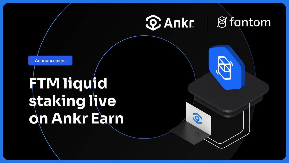 ankr's tweet photo. (2) Fantom Liquid Staking!

Stake $FTM and get $aFTMb on Ankr Earn!

Read more ➡️ https://t.co/wKtpyaEe7f https://t.co/QQMXOE7Nbk