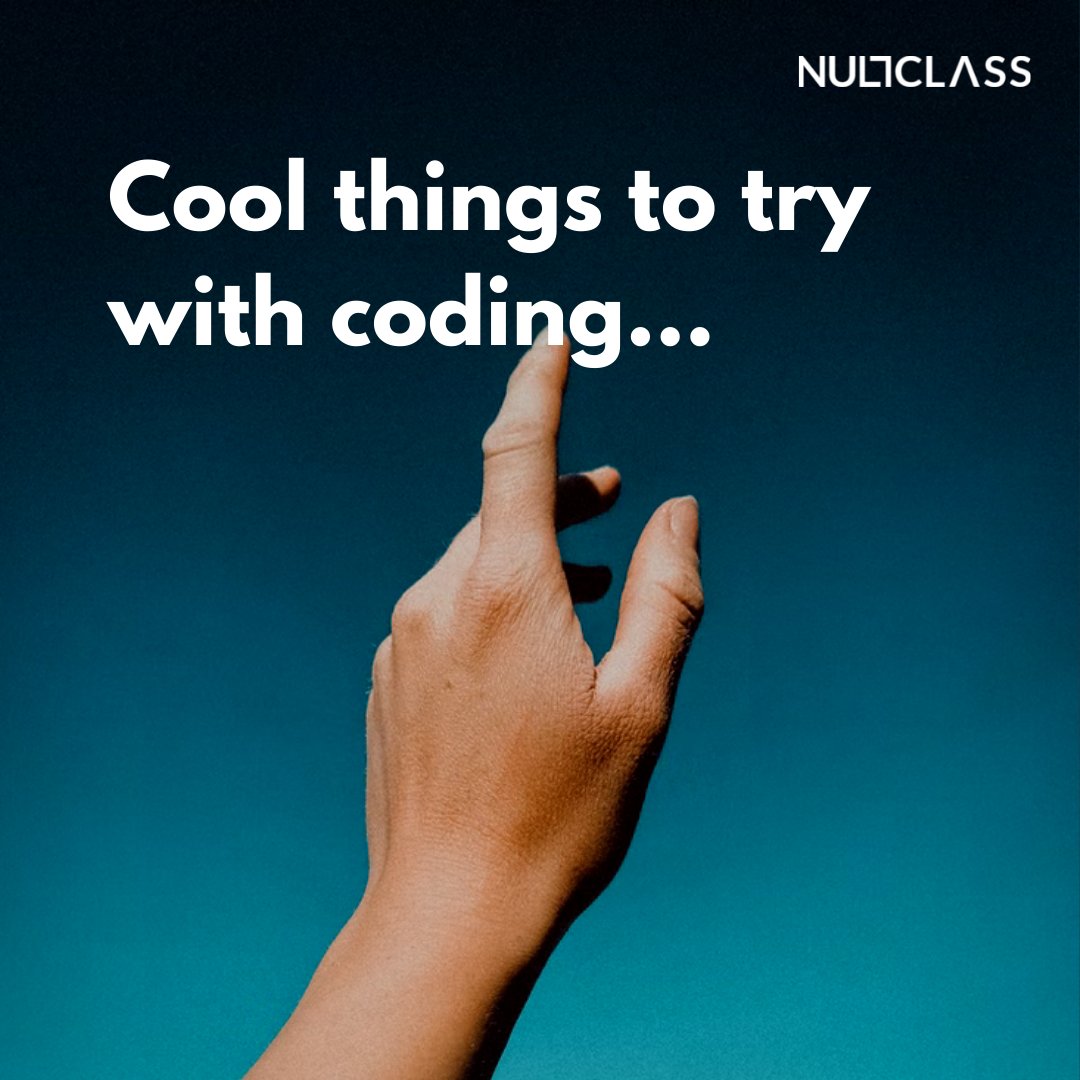 nullclassdotcom's tweet photo. Here are a few cool things you can try with coding.

#coding #programming #internship #experience #edtech #nullclass #education #projects #creativity #inspirational #science #trend https://t.co/7PyzbUg0KP