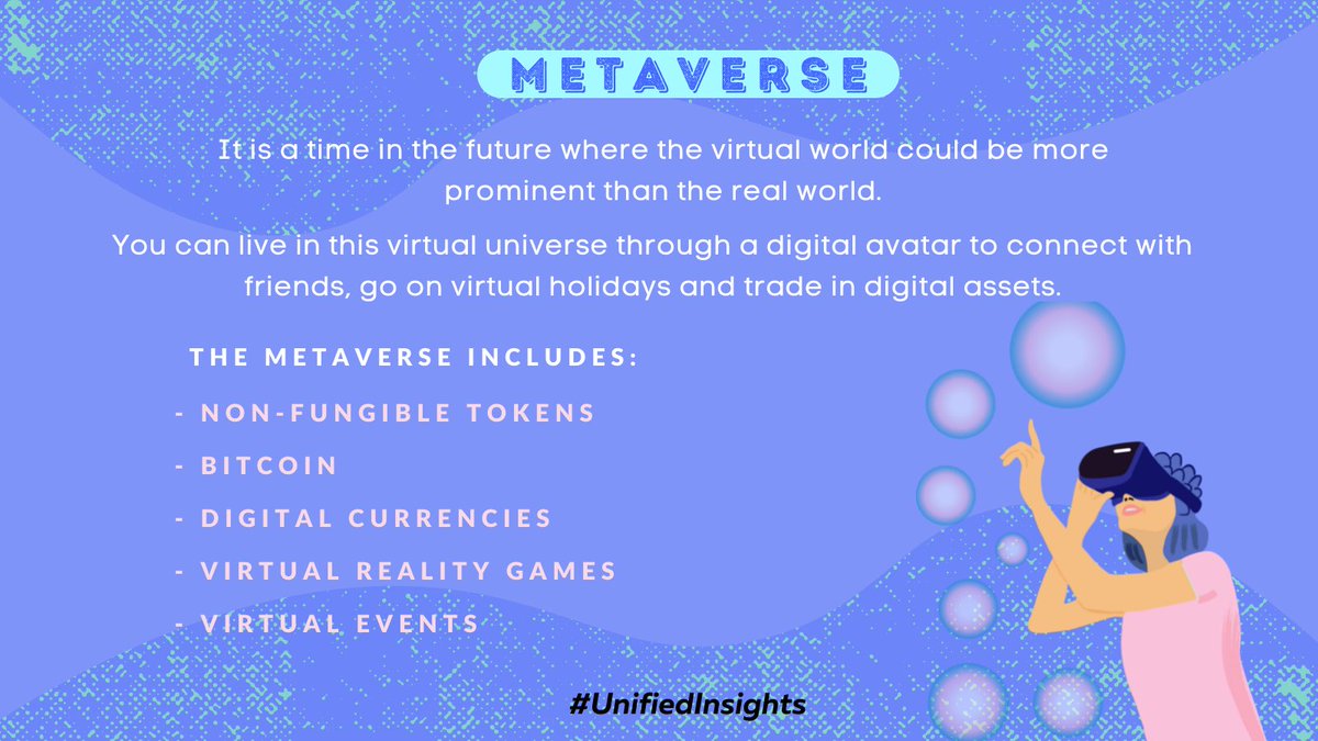 Unified_Infotec's tweet photo. Is the #Metaverse the gateway to the future? Companies such as @Meta and @Microsoft are exploring the evolution of the #virtualworld.
In this week’s #UnifiedInsights post, we break down the concept of the Metaverse for you.
#UnifiedInfotech #nyc #AR #VR https://t.co/5X7yrbm4uO