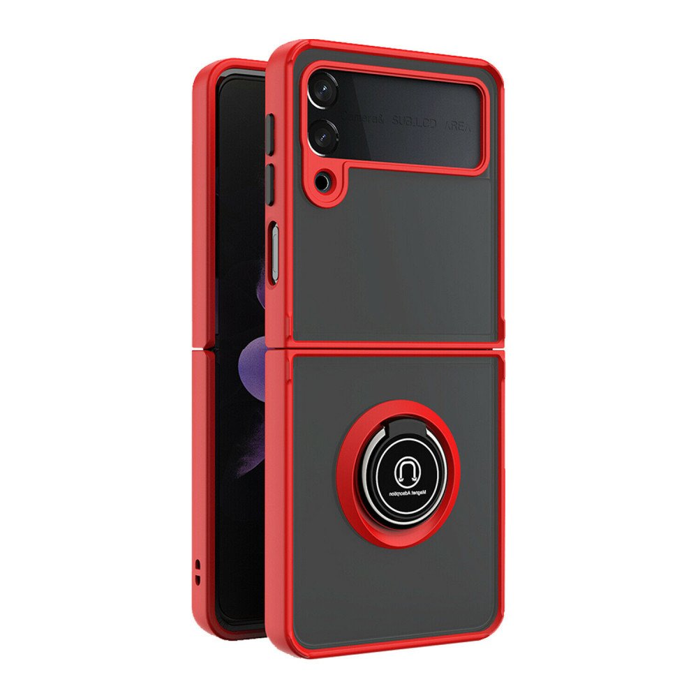 KIKOWireless's tweet photo. Full Body Protection Armor Hybrid 360 Ring Stand Protection Case for Samsung Galaxy Z Flip 3 5G available in Black and Red Colors https://t.co/P7qLke12o9