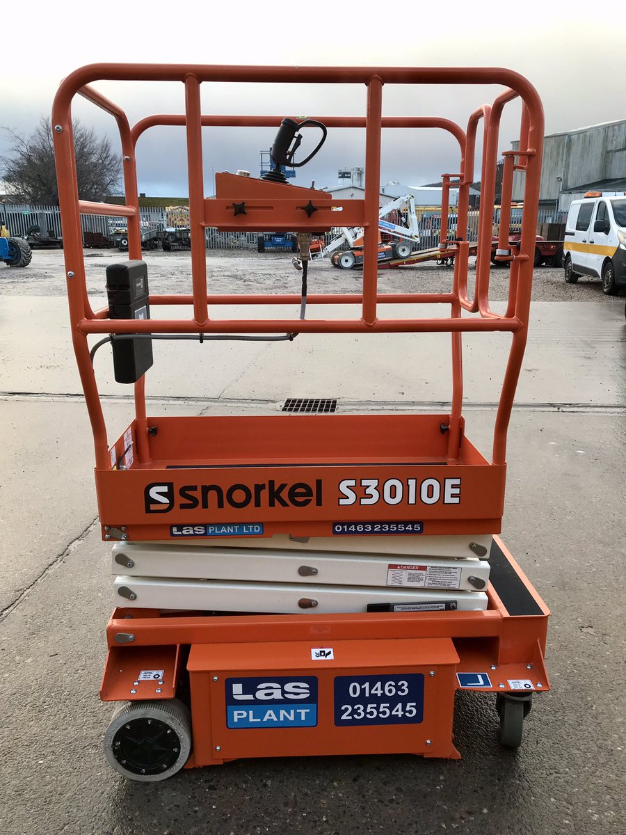 An additional Snorkel S3010E ready for delivery to its first hire.
This machine is compact, light weight and has exceptional maneuverability, ideal for any low level applications. <a href="/Snorkel_UK/">Snorkel UK</a> 
lasplant.co.uk
☎️ 01463 235545