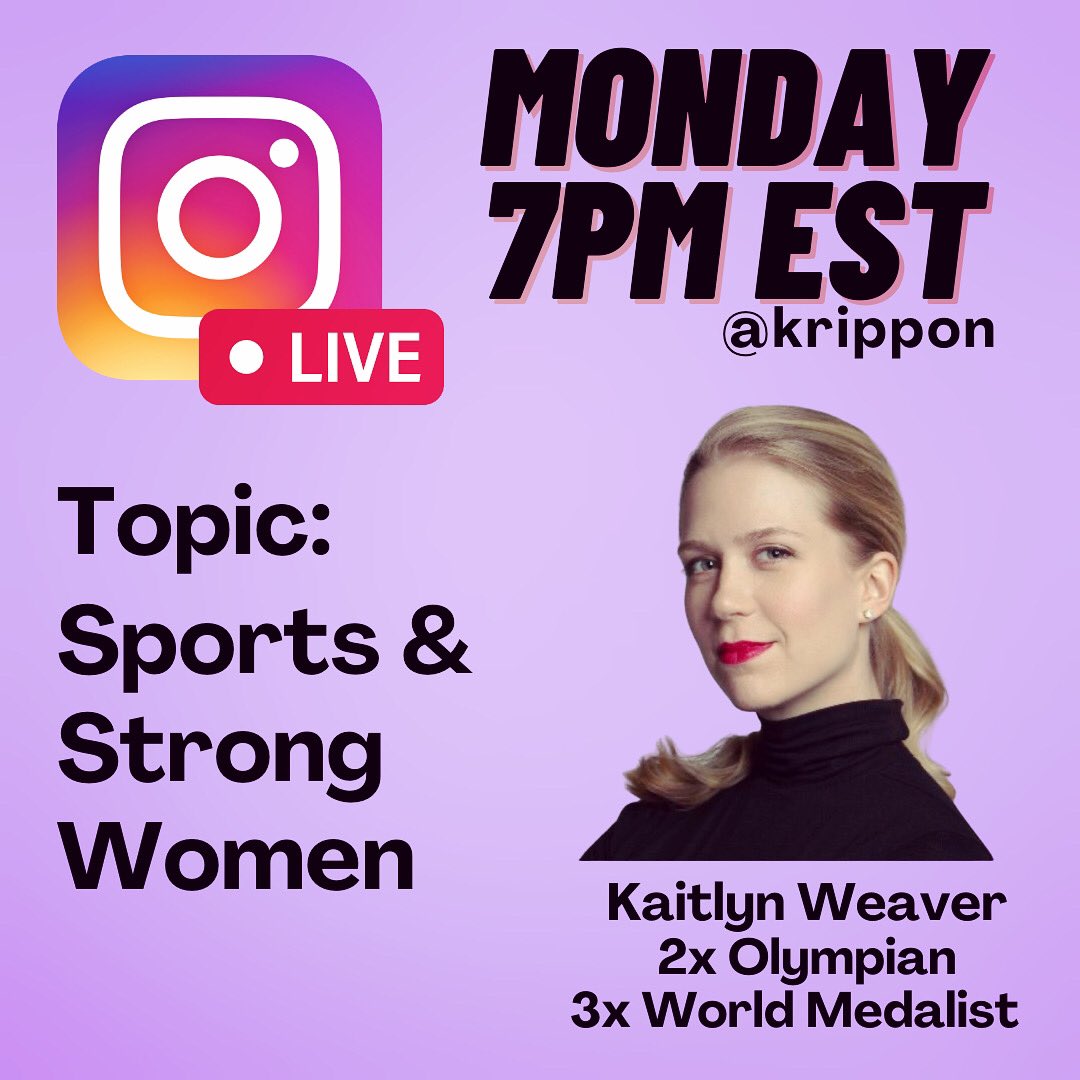 Kelly Rippon (@authenticchange) on Twitter photo What defines a strong woman? What makes a woman strong? Let’s talk about it with
2x Olympian 3x World Medalist <a href="/kaitlynonice/">Kaitlyn Weaver</a>
Tonight 2/21 7pm EST
instagram.com/krippon What defines a strong woman? What makes a woman strong? Let’s talk about it with
2x Olympian 3x World Medalist <a href="/kaitlynonice/">Kaitlyn Weaver</a>
Tonight 2/21 7pm EST
instagram.com/krippon