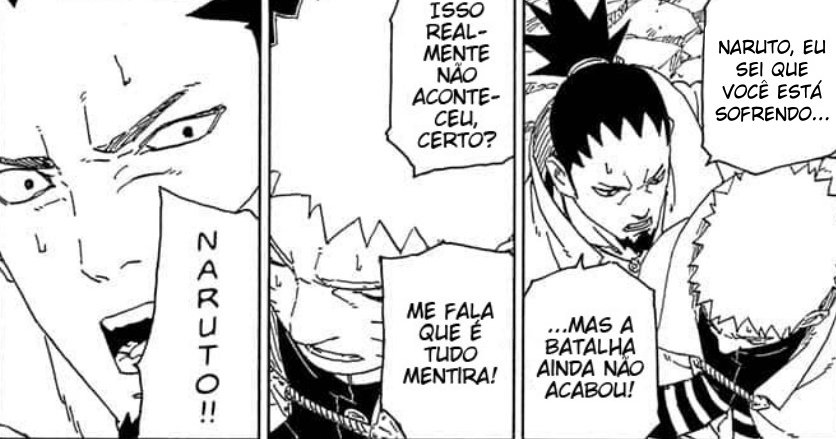 Portal Boruto Brasil on X: 🚨 SPOILER Dor e sofrimento! Confiram um diálogo entre Shikamaru e Naruto presente no capítulo 67 de Boruto 🥺 / X