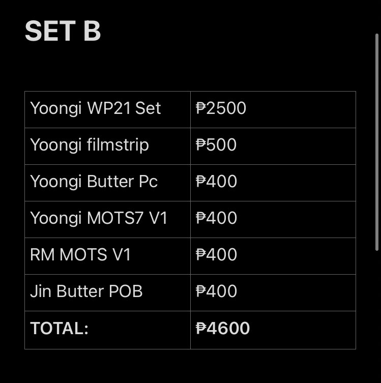 D_Yoongibear's tweet photo. WTS/LFB  || #tsaasales 

BTS PHOTOCARDS

🔅SELLING AS SET
🔅CAN LOOK FOR KAHATI(will only transact w/ 1 person &amp; ship items to 1 address)
🔅MOP: GCASH
🔅MOD: jnt/lbc/sco(at your own risk) 
🔅DOP: PAYO(PRIO) / 60% PAYO REM. BAL. AFTER 1WK
🔅RFS: NEED FUNDS 😢

MINE + SET A/B/C https://t.co/GAoMUhSaHQ