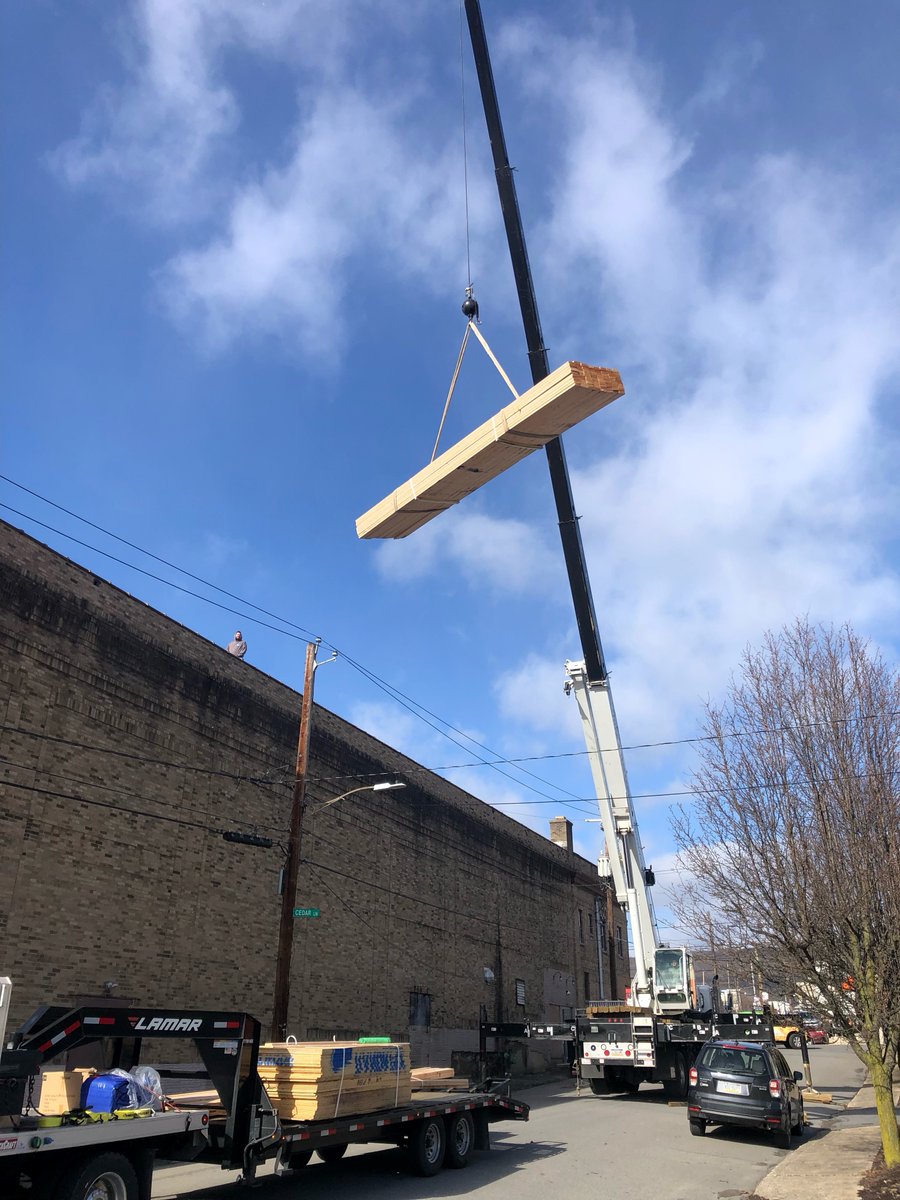 Reducing secondary damage by constructing a temporary roof following a roof fire at a local commercial building. <a href="/Servpro9796/">SERVPRO of Carbondale/Clarks Summit/Old Forge</a> is a full service restoration provider. #FireDamage