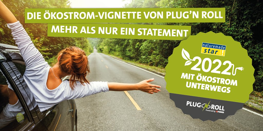 Plugn_Roll's tweet photo. E-Mobilität lohnt sich nur nachhaltig mit Ökostrom. E-Autofahrer:innen geben mit unserer Ökostrom-Vignette mehr als nur ein Bekenntnis für einen verantwortungsvollen Umgang mit der Umwelt ab. https://t.co/RysfT0ohoX

#servicetweet #emobility #eauto https://t.co/f82psAPYjB