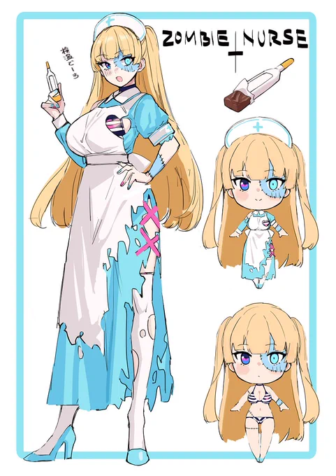 なんかこう衣装描くときに立ち絵とSD用意して一枚絵とセットにするの練習にもなるし良いかなと思ったけど正直手間と言えばかなり手間だな～～～ただでさえ遅筆なのに 