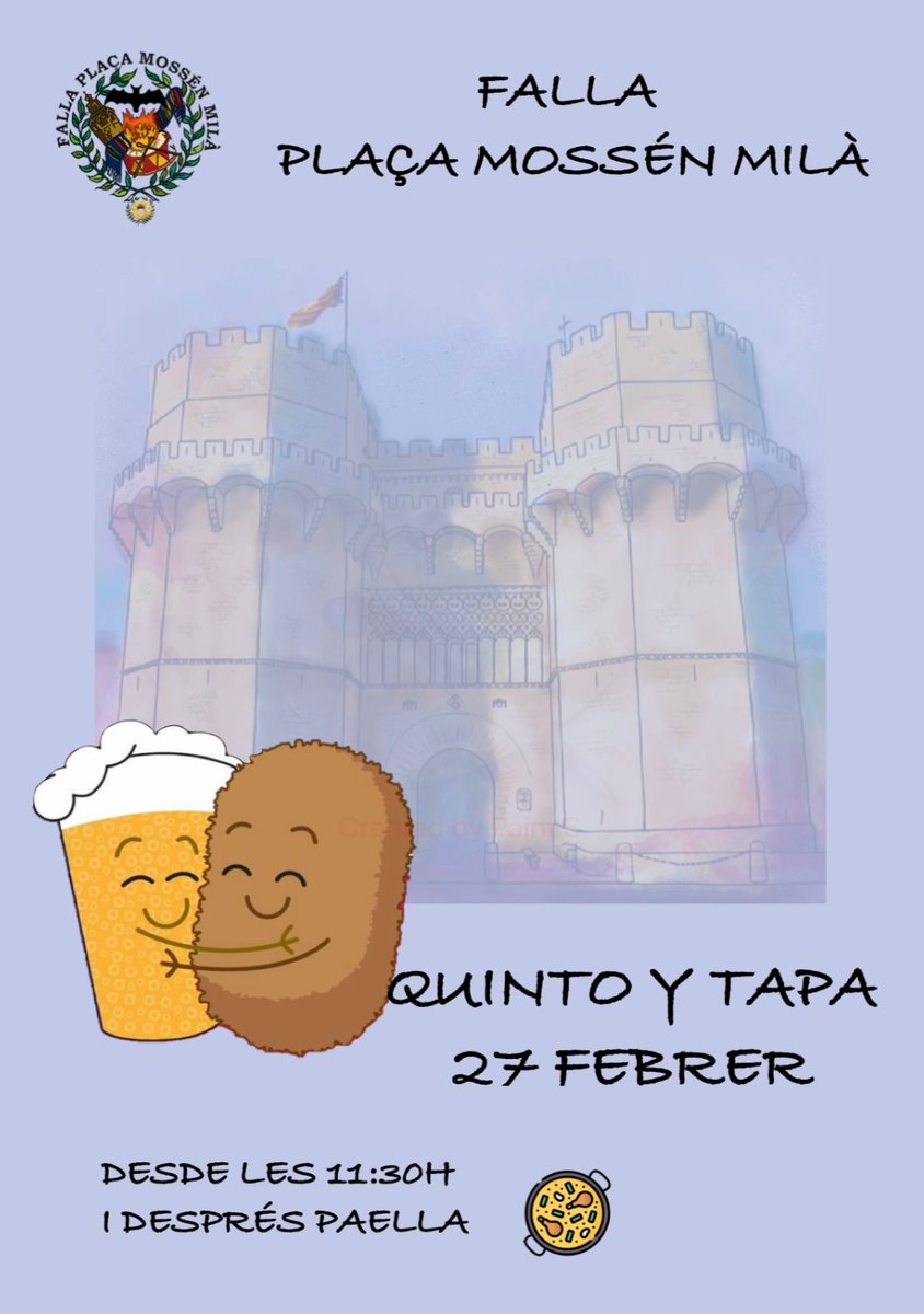 PRÓXIMO DOMINGO!!
QUINTO Y TAPA!!
CONTAMOS CONTIGO!!