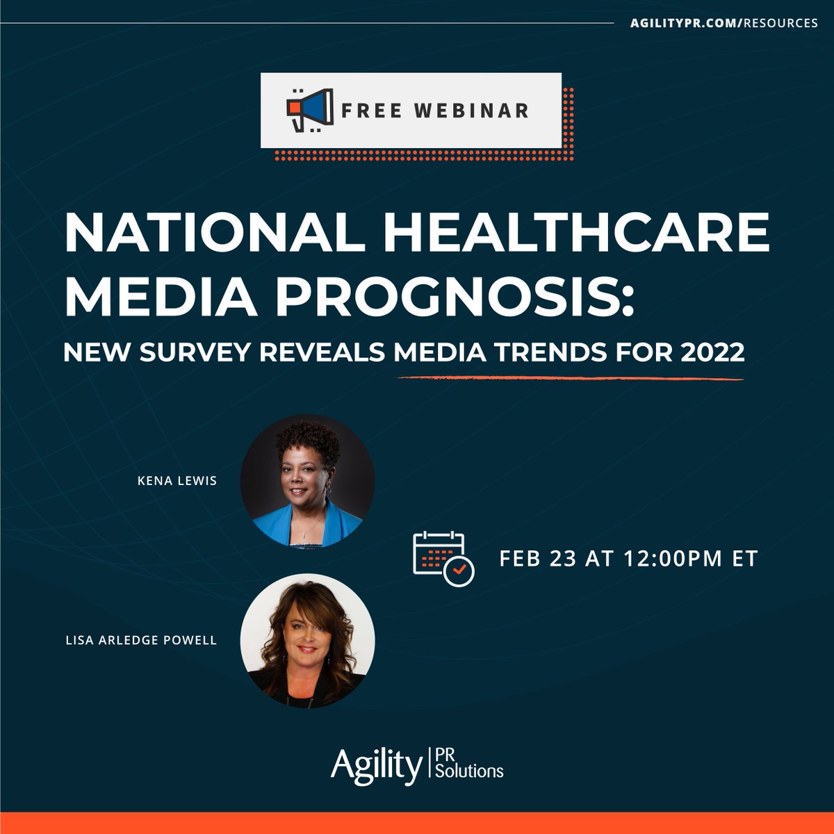 Only a few days left to register for the webinar, National healthcare media prognosis: New survey reveals media trends for 2022, from <a href="/LisaArledge/">Lisa Arledge Powell</a> and Kena Lewis, APR. Register today! hubs.ly/Q014mTnX0