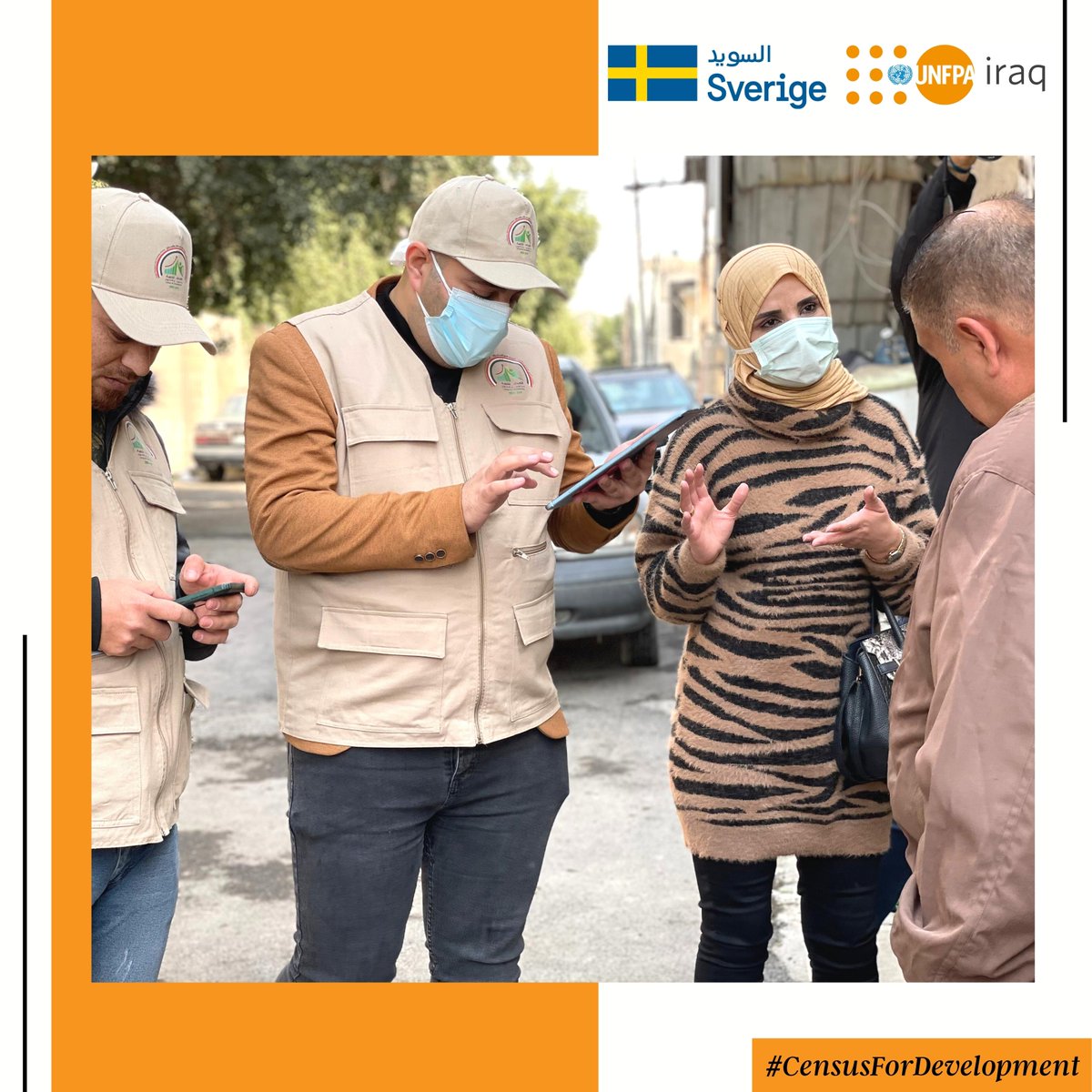UNFPAIraq's tweet photo. . @UNFPA & @SwedeninIQ (@Sida ) oversaw a pilot census in Baghdad where the central statistical office & census enumerators demonstrated the different steps of the implementation of housing and population census that is expected to take place in 2022.
#CensusForDevelopment https://t.co/og9HFsvXdM