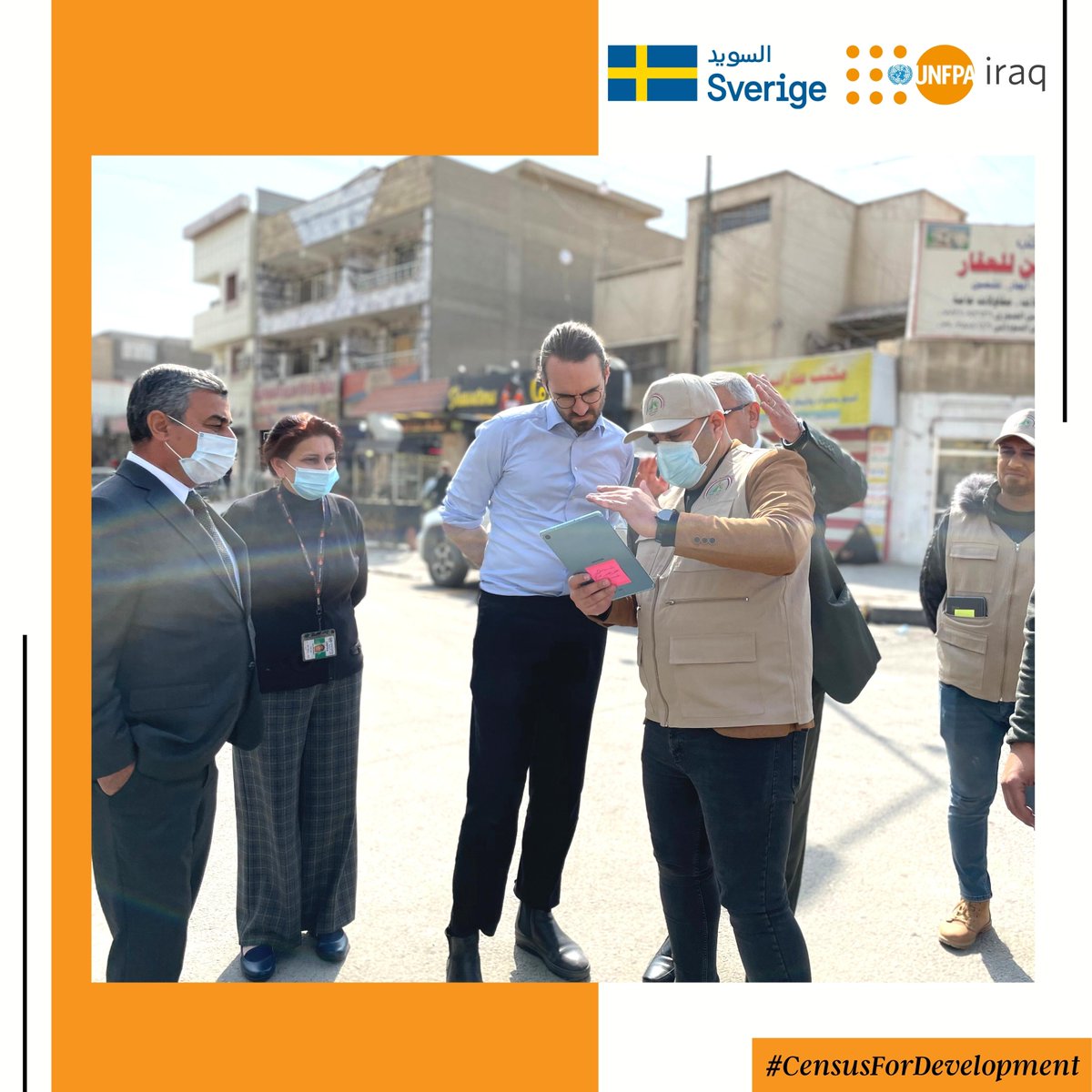 UNFPAIraq's tweet photo. . @UNFPA & @SwedeninIQ (@Sida ) oversaw a pilot census in Baghdad where the central statistical office & census enumerators demonstrated the different steps of the implementation of housing and population census that is expected to take place in 2022.
#CensusForDevelopment https://t.co/og9HFsvXdM