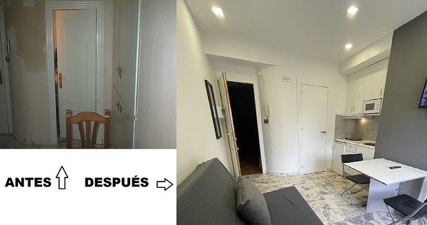 gitecom's tweet image. Las REFORMAS dan valor a inmuebles, pero consumen recursos “tiempo” y “económicos” que a veces las hacen inviables, como alternativa tenemos ACTUALIZACIONES.
 
Actualizamos un estudio con un presupuesto muy aquilatado en tiempo exprés.