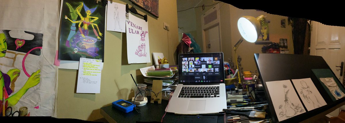 Sometimes noisy n li bit stiflingly hot if your workspace is in the living room 🥲😹