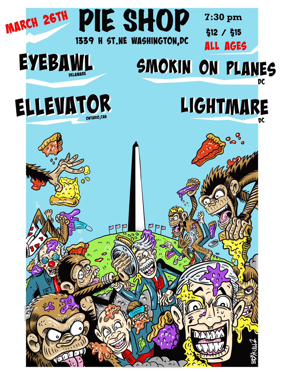 Tickets available now for this insane show! <a href="/lightmaredc/">Lightmare</a> <a href="/ellevatorband/">Ellevator</a> <a href="/pieshopdc/">Pie Shop DC</a>
