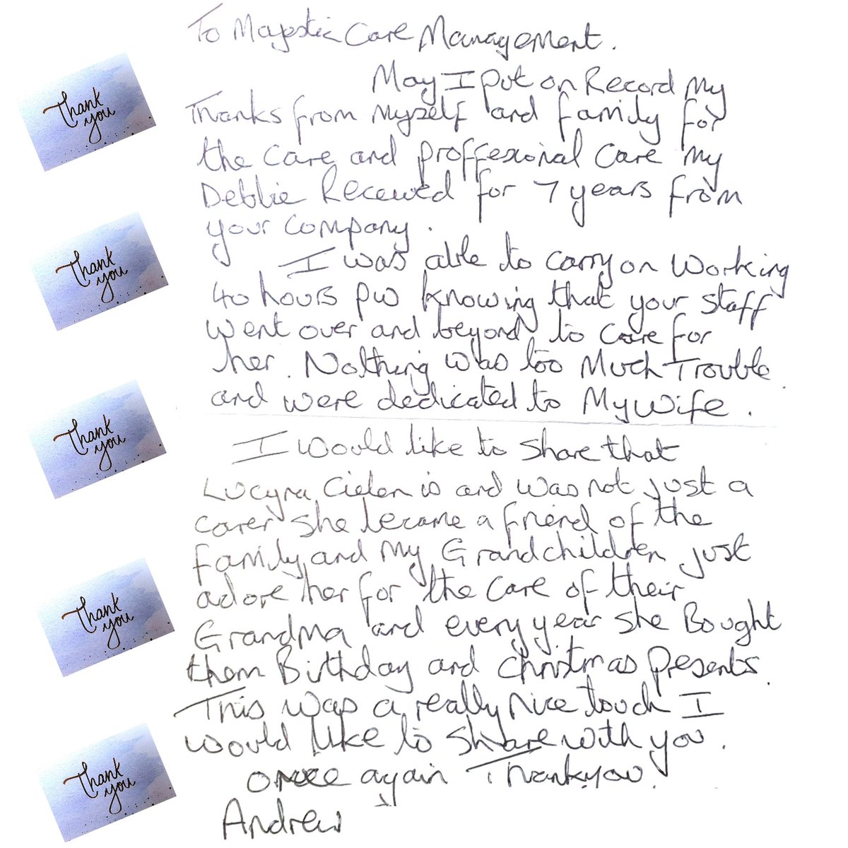 Beautiful letter of recommendation 
#communitycare #Burnley  #lcc #ccg #homecare #domiciliarycare #pendlerbolig