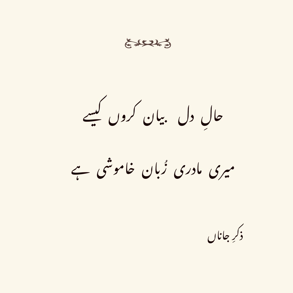 zikrejaana's tweet photo. our mother tongue is silence.

‘haal e dil bayan karun kaisay 

mere maadri zuban khamoushi hai’

#MotherLanguageDay https://t.co/K4nUry0LmQ