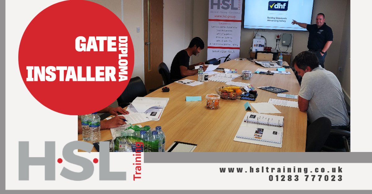 HslTraining's tweet photo. Gate Installer Diploma - Day 3 we cover the:
✅DHF 1 day Automated Gate Safety Certificate
✏️Written Assessment
To Learn more &amp; to Book, click the link below:
https://t.co/A0XKpajDHj
01283 777023

#gateinstallerdiploma #mmawelding #gatesafety #gateautomation #electricians #dhf https://t.co/9RpiLZnVfX