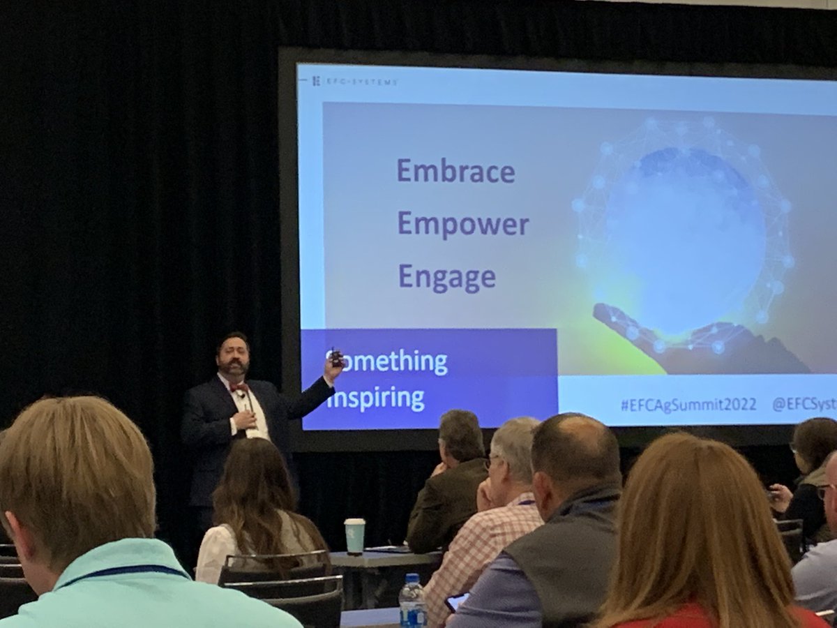 Trying to get us fired up for the EFC Summit! WOO! Ready to learn! #EFCAgSummit2022 @efcsystems