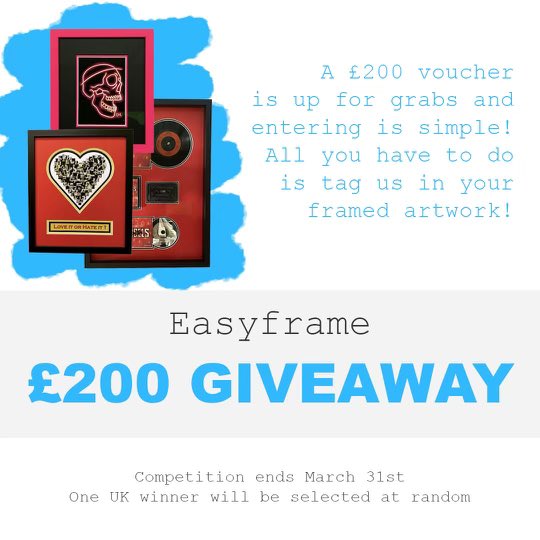 easyframeUK's tweet image. Here is your chance to win a £200 voucher to spend at easyframe.co.uk It's easy to enter just tag us on Instagram with your frames that you have purchased from us and you will be entered into the draw.