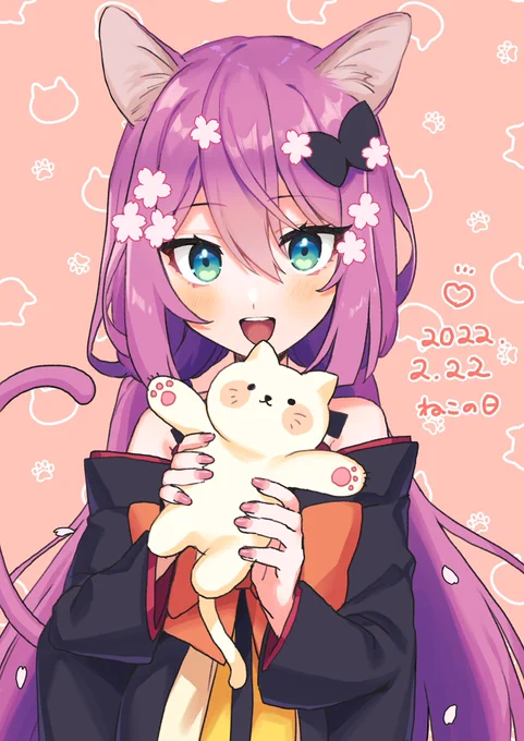 ちょいはやいけど🐈
#猫の日
#リツキあーと 
