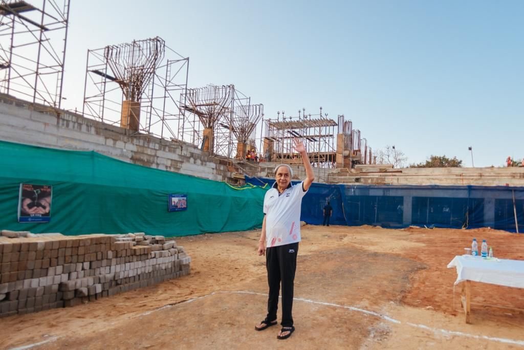Naveen_Odisha's tweet photo. Reviewed the work of India’s first indoor athletic stadium; indoor aquatics stadium, Tennis Centre, staff accommodation &amp; Hockey HPC being built at #KalingaStadium. They will further bolster sports ecosystem, further cementing #Odisha's position as the #SportsCapitalOfIndia. https://t.co/3ED6iyocaD