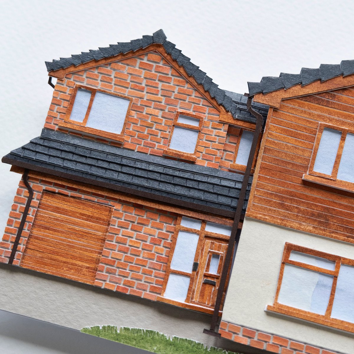 A recent house commission I completed. I love making these, each house is so different! #newhomegift #illustration #papercraft #artwork #commissionsopen