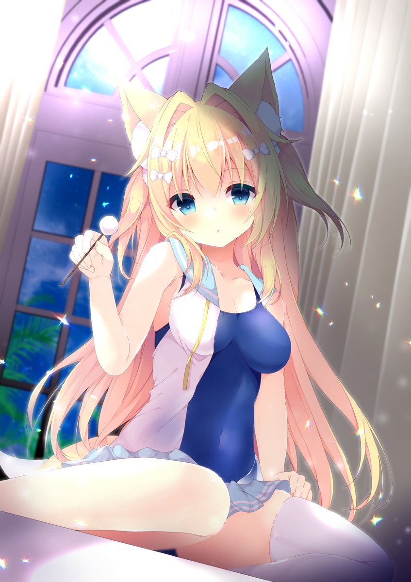 いつでもスクール水着だけどね!🏝🦊
#くそ寒いので水着絵を貼る 