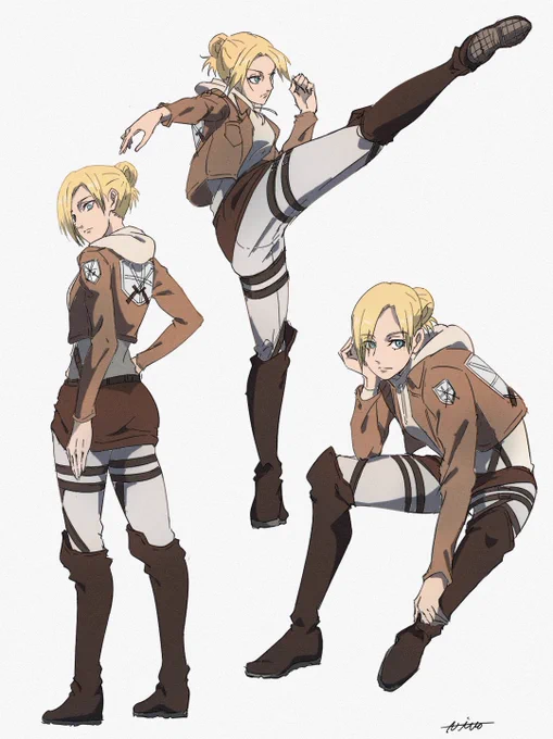 ザックリ色乗せ訓練兵アニちゃんいい… 