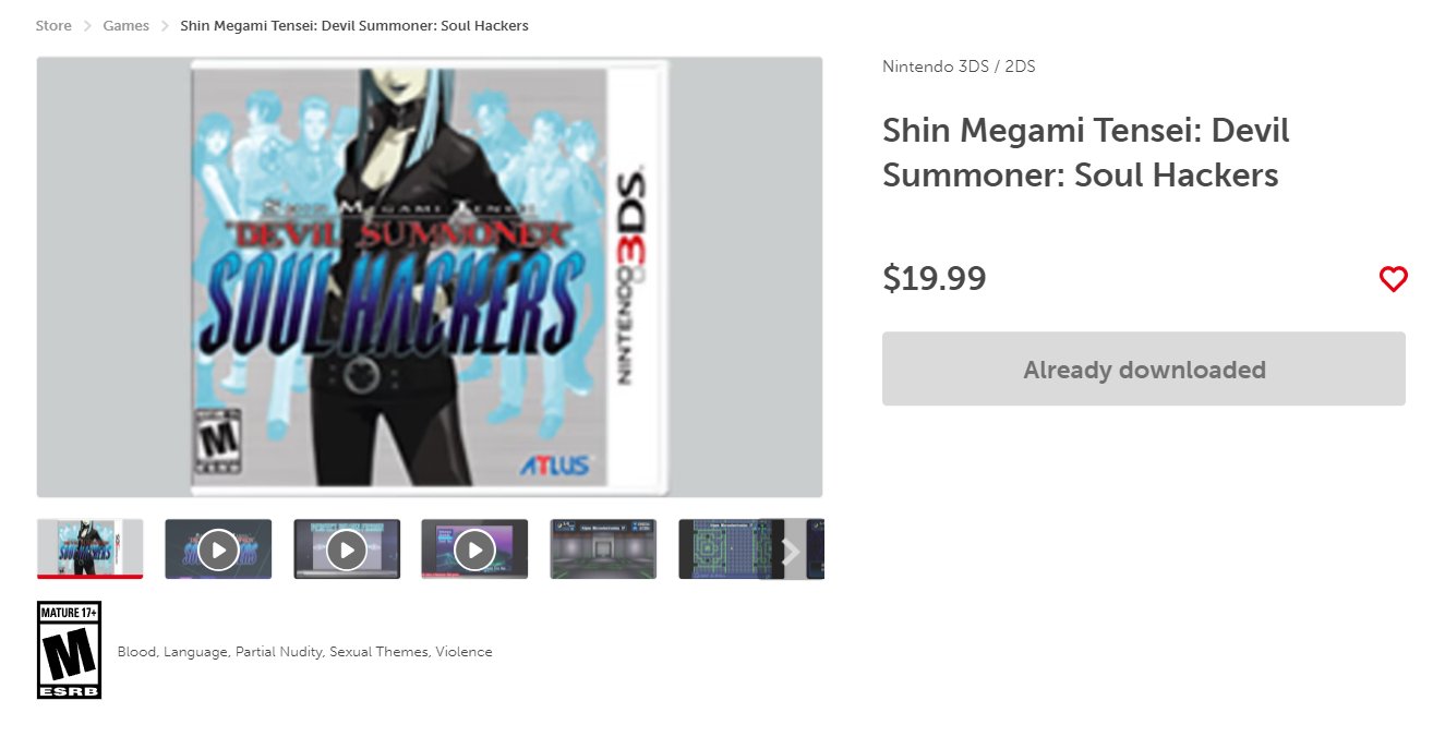 Shin Megami Tensei: Devil Summoner - Soul Hackers for Nintendo 3DS