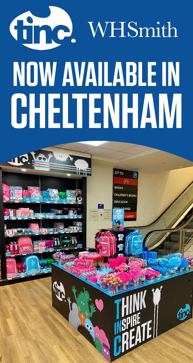 tinc_official's tweet photo. Tinc has landed in @WHSmith Cheltenham! Come on down and check it out for all your gifts, gadgets and stationery needs this half term!
#tinc #whsmith #Cheltenham https://t.co/MDLiOPVLIx