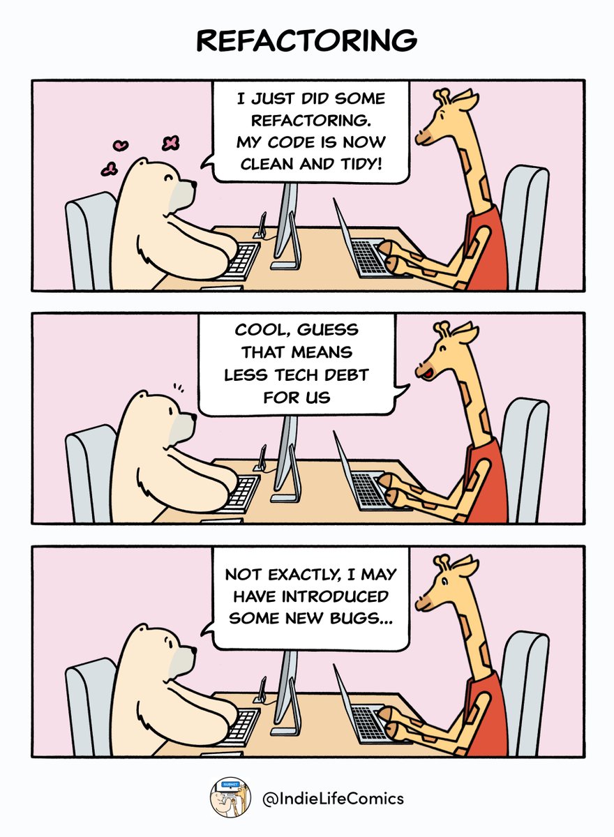 IndieLifeComics's tweet image. Refactoring