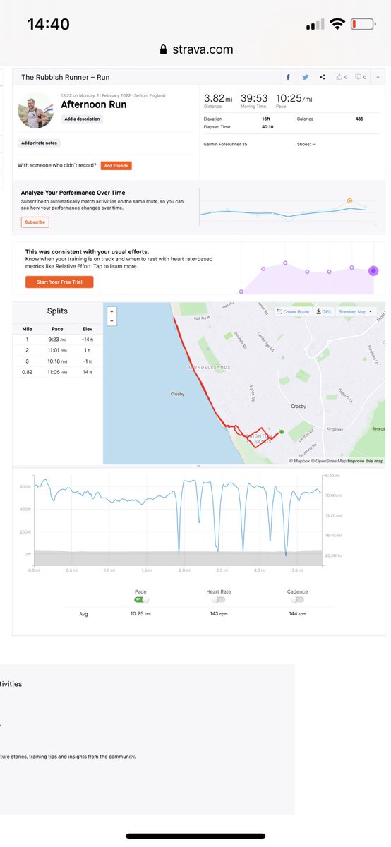 Running_Rubbish's tweet photo. Well, that was a run of two topsy-turvy halves. Exhilarating as I struggled out into a crazy headwind, waves showering me over the prom… Then my weak will, lazy lungs and lardy legs couldn’t hack the wind-assisted pace on the way home and I kept stopping for breathers.😕#rubbish https://t.co/02bDiIE4KQ