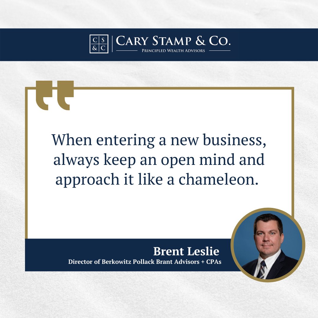 CaryStamp's tweet photo. Few people know more about doing Business in Paradise than my guest Brent Leslie, CPA. Among other insights, find out why Brent claims it’s advantageous to have the flexibility to be “a chameleon” as a professional services provider in Palm Beach County.

https://t.co/ZCHyeAml47 https://t.co/Cpf6vaa4lh