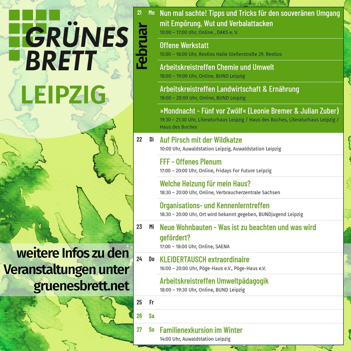 GruenesBrett's tweet photo. KW8|21.2.-27.2.|Highlight heute in Leipzig: Der Band »Mondnacht - Fünf vor Zwölf« führt 21 Essays ausgewählter Expert:innen zum Klimawandel mit Gedichten verschiedener Epochen zusammen. Dazu gibt's ein Gespräch mit @julianzuber (CEO v. @_GermanZero) &amp; @LeonieBremer1 (FFF) https://t.co/5DweFK1vwS