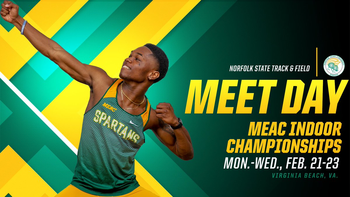Norfolk State Athletics (@nsuspartans) on Twitter photo The chase for <a href="/MEACSports/">Mid-Eastern Athletic Conference</a> 🥇 starts today at the <a href="/VBSportsCenter/">Virginia Beach Sports Center</a>!
Day 1 ➡️ MEAC Indoor Championships
🕑 2 p.m.
📍 Virginia Beach, Va.
🏟️ Va. Beach Sports Center
📊 Live Results | live.halfmiletiming.com/meets/386/even…
🎫 etix.com/ticket/v/16739…
🖋️ nsuspartans.com/news/2022/2/20…
#SpartanStrong 💪 The chase for <a href="/MEACSports/">Mid-Eastern Athletic Conference</a> 🥇 starts today at the <a href="/VBSportsCenter/">Virginia Beach Sports Center</a>!
Day 1 ➡️ MEAC Indoor Championships
🕑 2 p.m.
📍 Virginia Beach, Va.
🏟️ Va. Beach Sports Center
📊 Live Results | live.halfmiletiming.com/meets/386/even…
🎫 etix.com/ticket/v/16739…
🖋️ nsuspartans.com/news/2022/2/20…
#SpartanStrong 💪