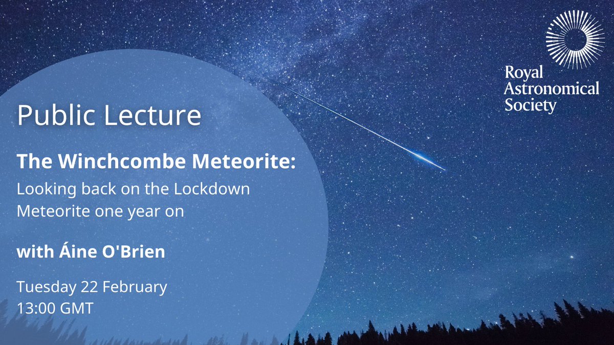Our February public lecture takes place tomorrow! Our special guest is <a href="/aineclareob/">Dr. Áine O'Brien</a>, planetary science PhD student. Áine will be discussing the hunt for the Winchcombe Meteorite, and her experiences studying the stone in the lab. 

Get your free ticket ⬇️

eventbrite.co.uk/e/ras-february…