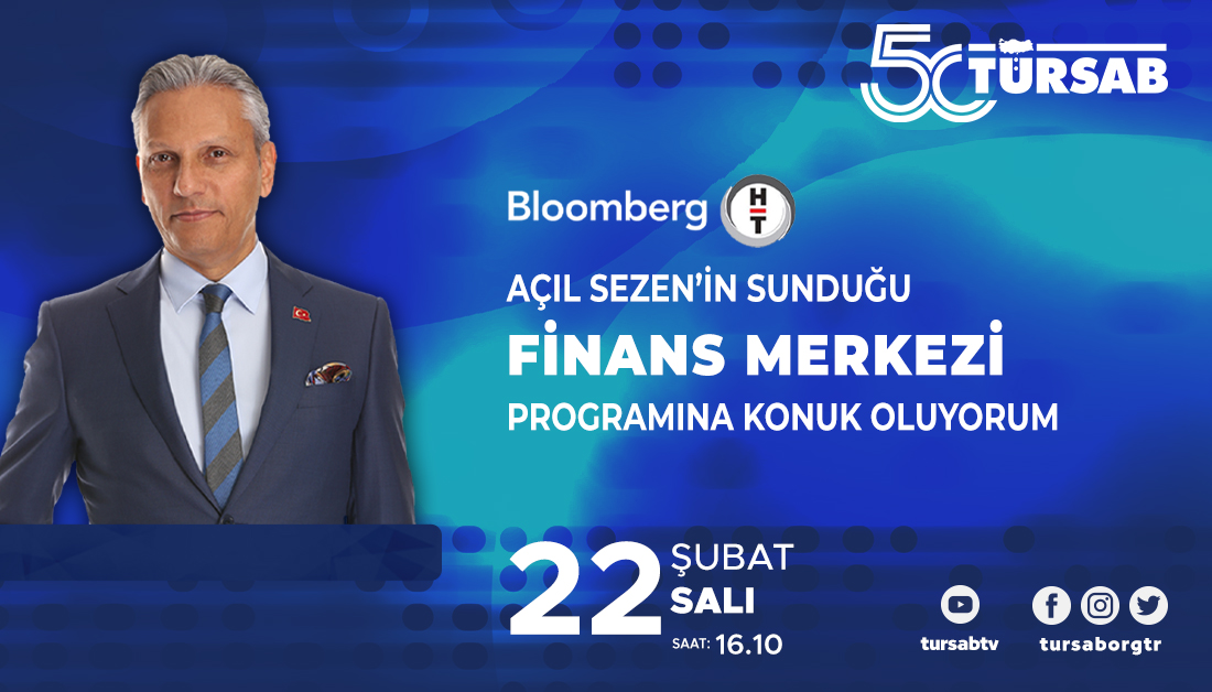 Yarın saat 16.10’da <a href="/BloombergHT/">Bloomberg HT</a>’de Açıl Sezen’in sunacağı #FinansMerkezi programına katılarak 2022 yılı #turizm verileri ve kısıtlamalar dahilinde bulunan #okulgeziturları hakkında değerlendirmelerde bulunacağım.

#TÜRSAB #BLOOMBERGHT #FiruzBağlıkaya #AçılSezen #FinansMerkezi