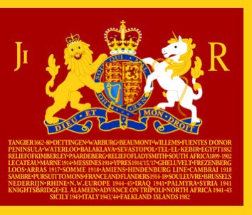 MODRblx_'s tweet photo. The College of Arms have created and issued new Regimental Colours for the Household Cavalry. On the left is the King's Colour for both of the regiments. On the right are the Regimental Guidons for the Life Guards and the Blues and Royals. https://t.co/CqjPHGyzF4