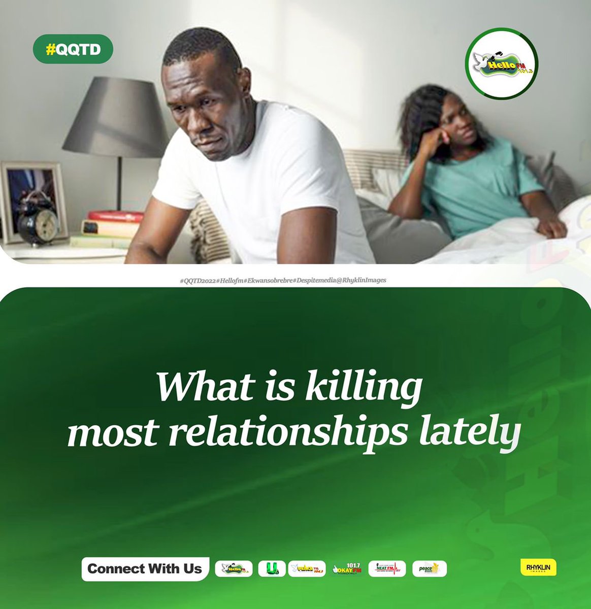 utvghana's tweet image. #LetsGetInteractive: What is killing most relationships lately? 

#UTVGhana #UTVNews #DespiteMedia